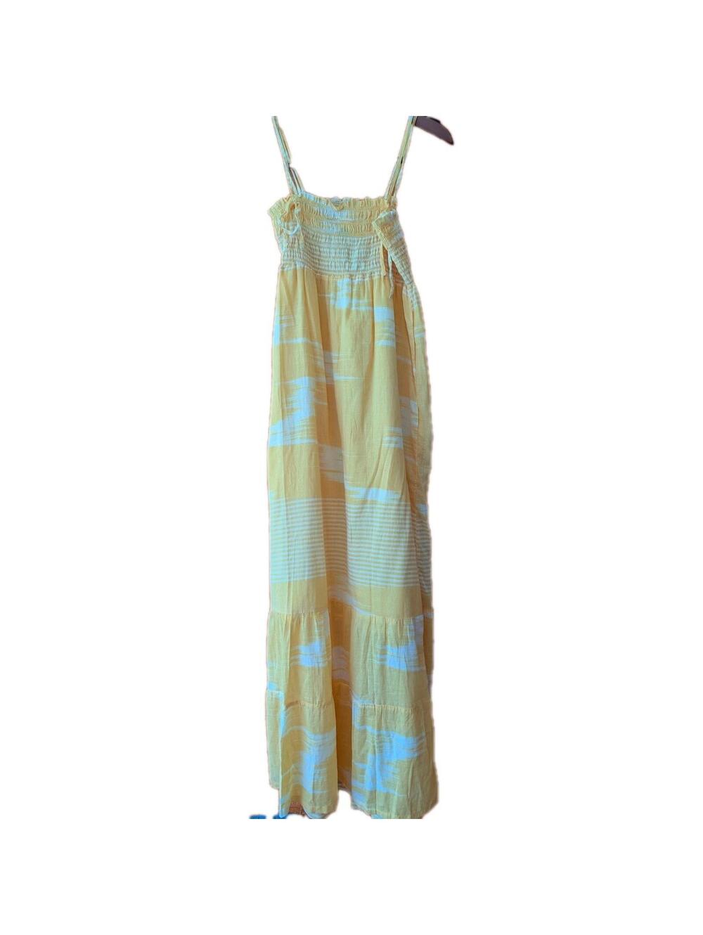 Roxy Yellow and White Tie-Dye Maxi Sundress - Picture 2 of 9